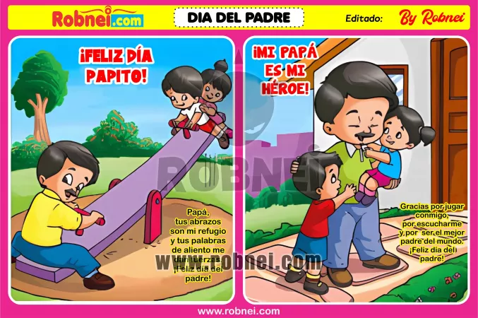 Lamina Escolar Dia Del Padre Infantil